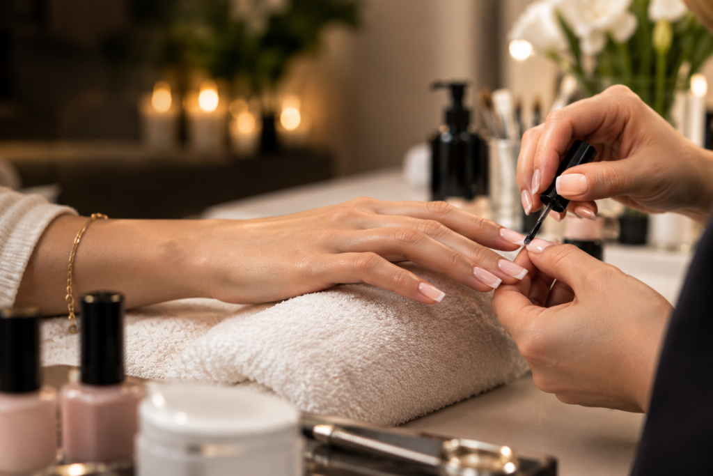 Manicura en Stilos peluqueria y estetica rafol
